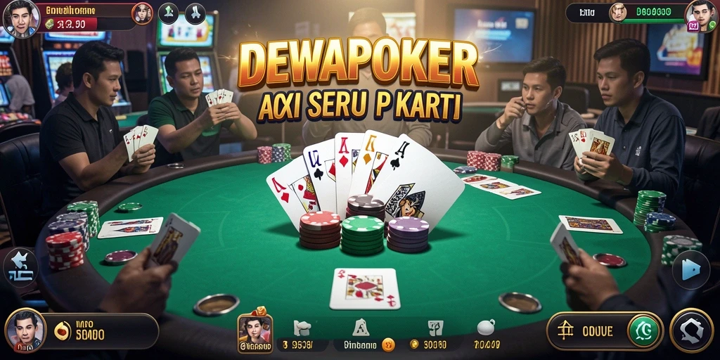Tampilan gameplay DEWAPOKER yang mendebarkan dengan aksi yang seru.