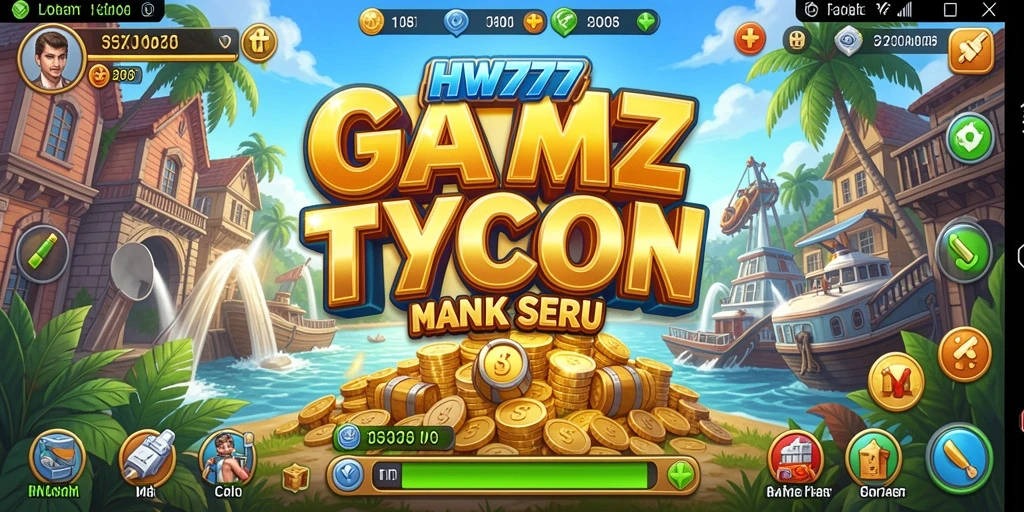 Tampilan menarik dari gameplay Tycoon yang penuh warna.