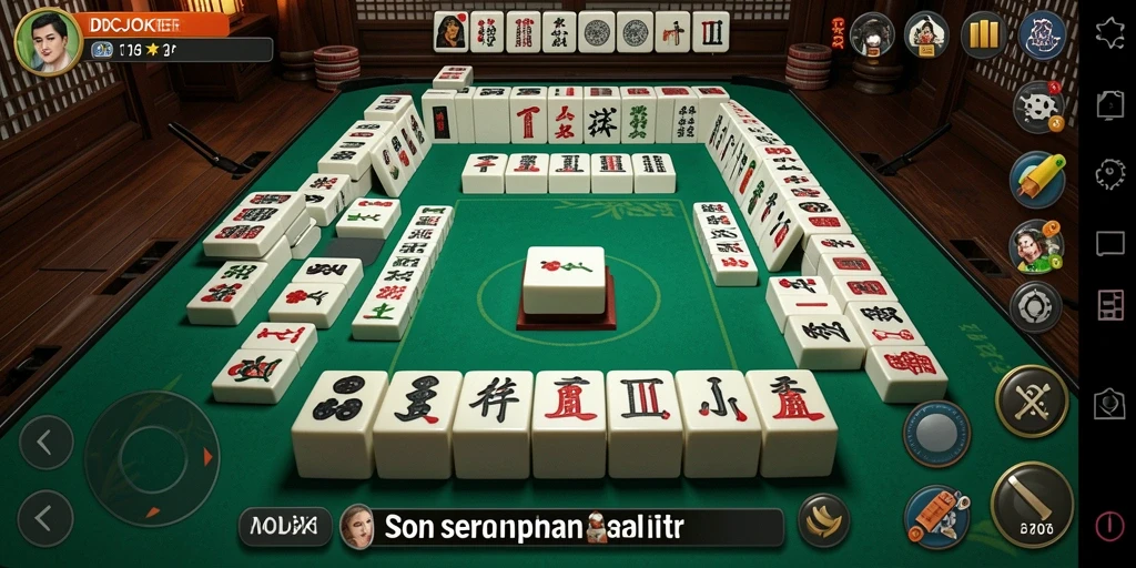 Tampilan gameplay seru dari IDCJOKER yang menampilkan papan Mahjong.