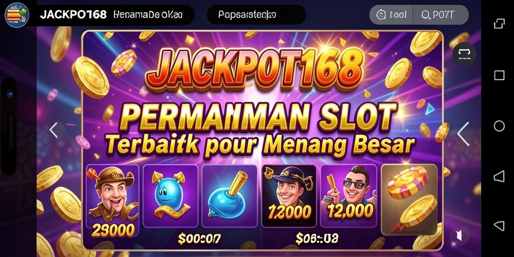Tampilan gameplay Slot JACKPOT168 yang menarik dan seru.