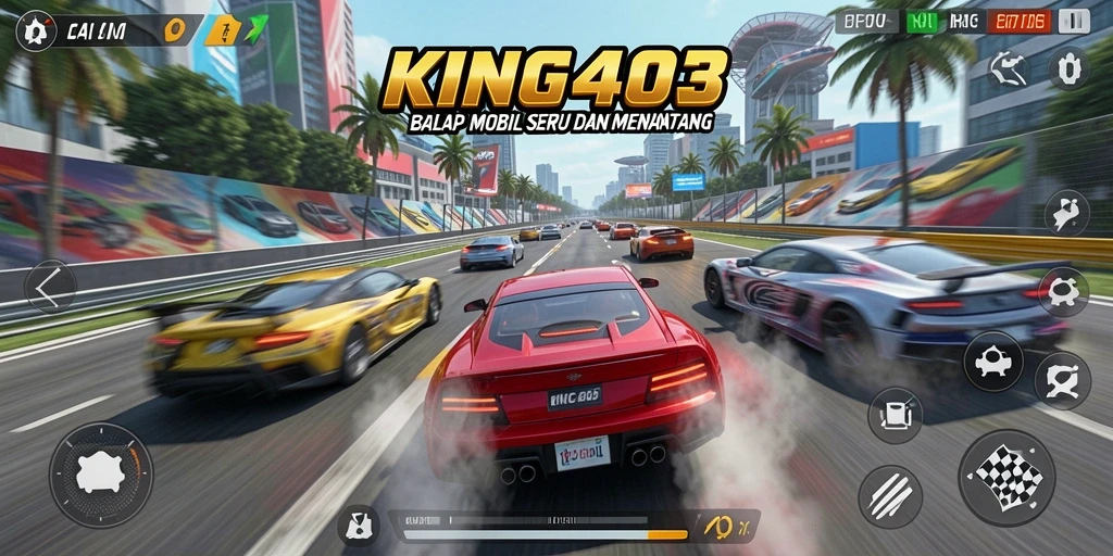 Tampilan gameplay balap mobil yang cepat dan seru.