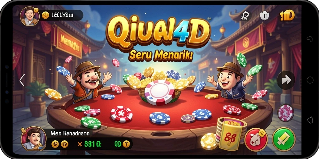 Tampilan gameplay QiuQiu yang seru dan menarik.