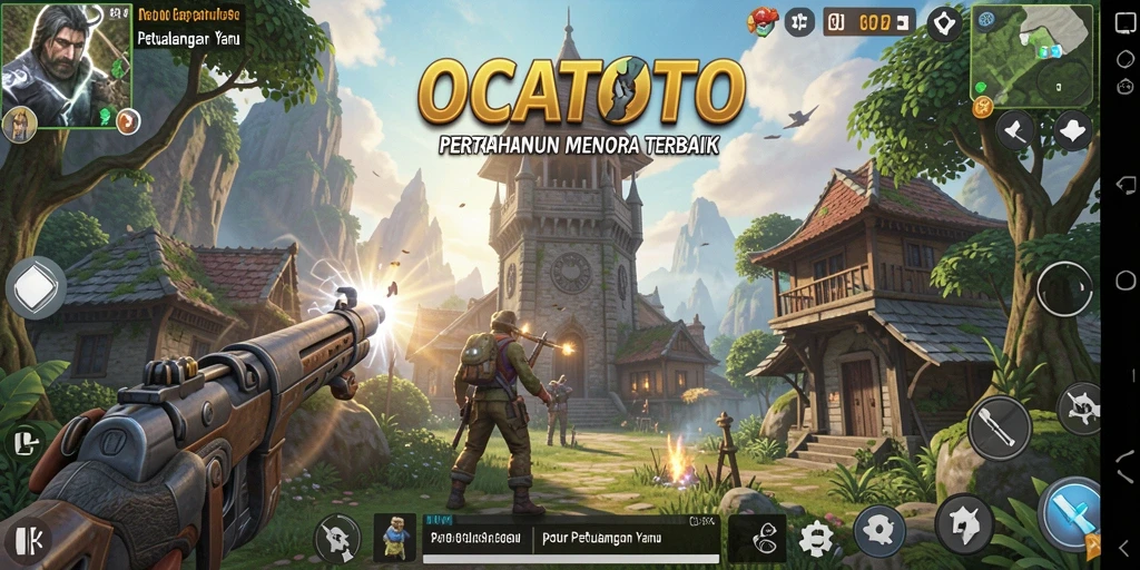 Menampilkan gameplay menarik dan strategi menara di OCATOTO.
