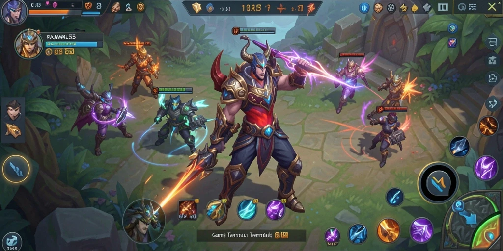 Tampilan gameplay seru di RAJAWALI55 dengan strategi tim.