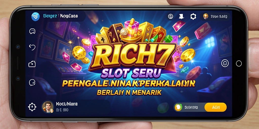 Tangkapan layar gameplay RICH7 menunjukkan pengalaman slot yang mendebarkan.