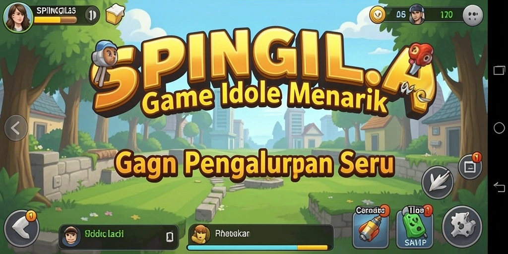 Tampilan menarik dari gameplay SPINGILA yang seru dan santai.